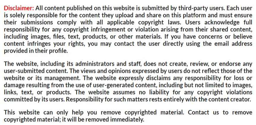 disclaimer