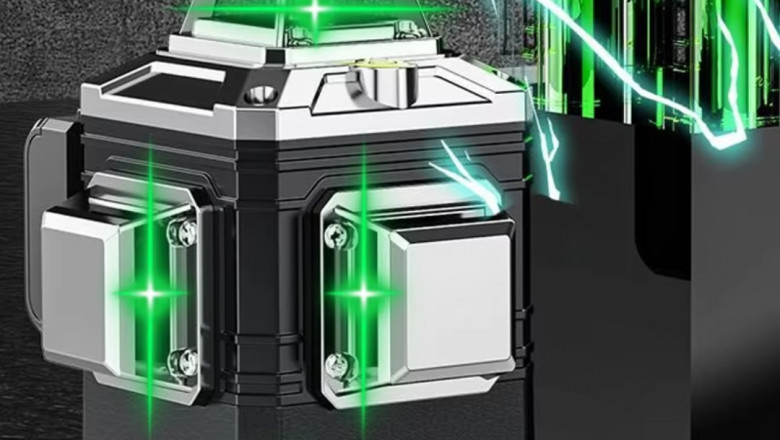 How does a laser level ensure precision in construction projects?