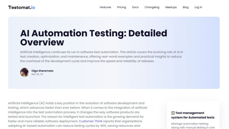 AI in Testing Automation: A Detailed Overview of Benefits and Tools