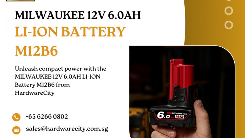 Best Place to Buy MILWAUKEE 12V 6.0AH LI-ION Battery M12B6 in Singapore – Only at HardwareCity!